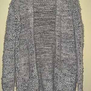 Cotton Emporium Gray Chunky Knit Cardigan